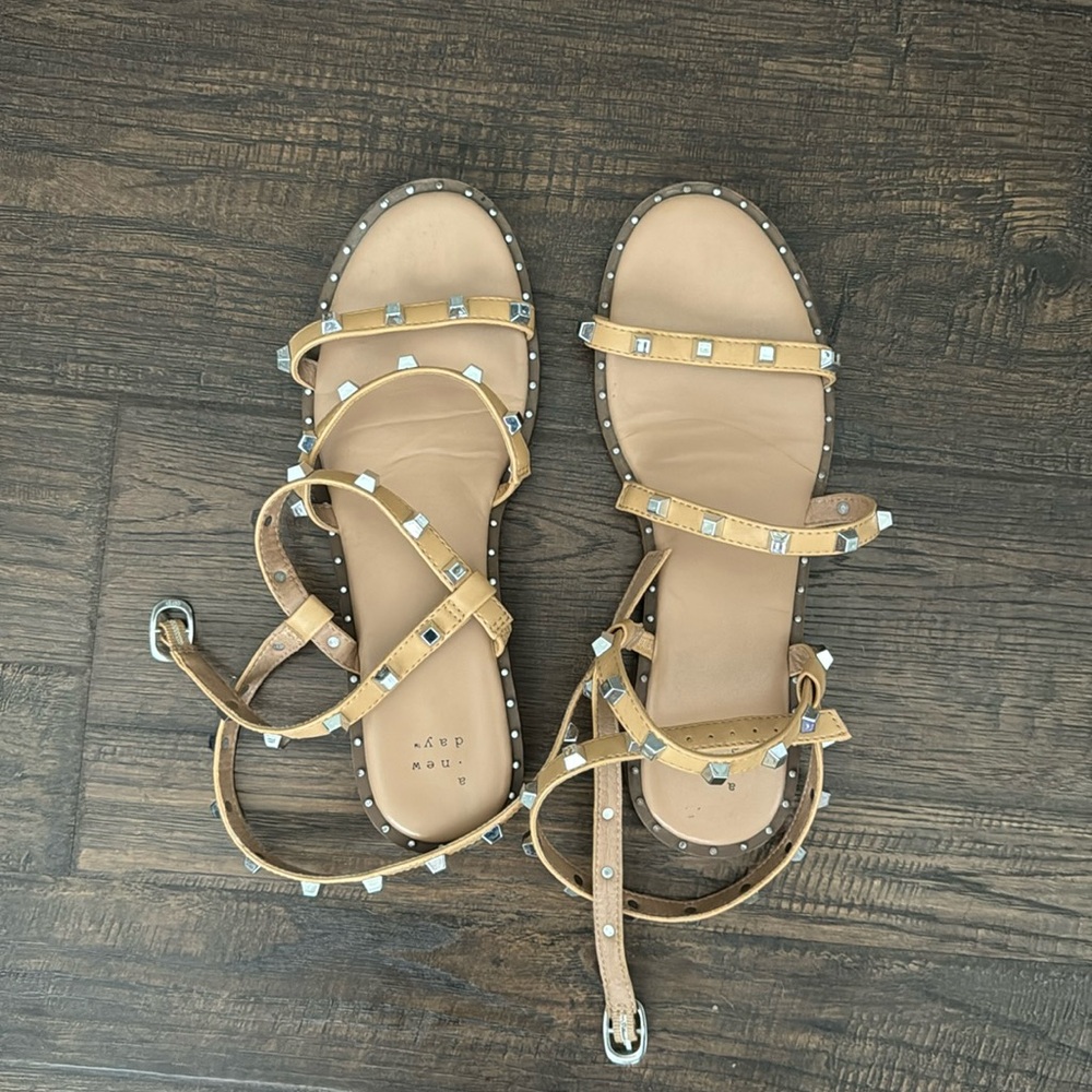 A new day studded ankle strap sandal